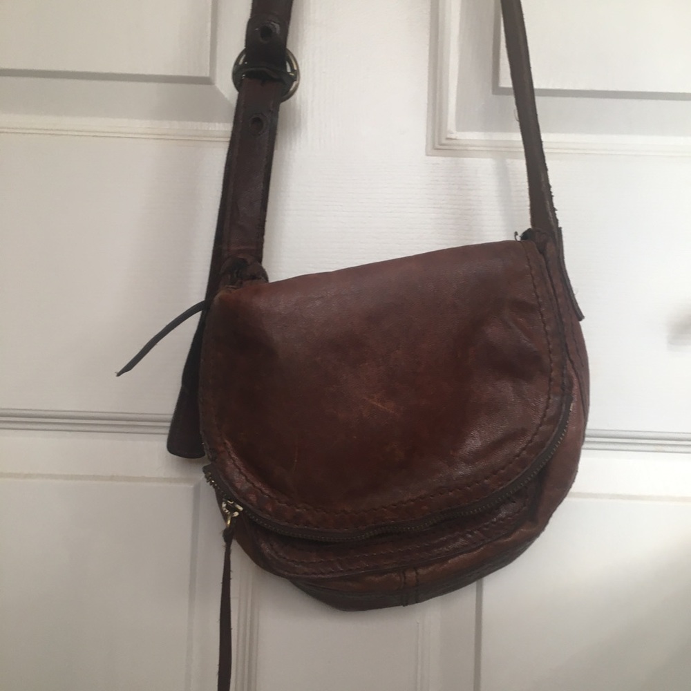 Lucky brand leather cross body purse